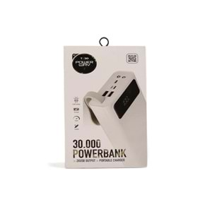 Powerway TX30 30000 mAh Powerbank Dijital Göstergeli Fenerli Taşınabilir Şarj Aleti