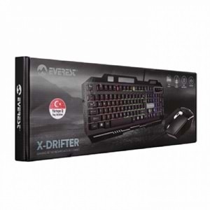 Everest KM-G88 X-DRIFTER Siyah Usb Gökkuşağı Zemin Aydınlatmalı Gaming Oyuncu Klavye + Mouse Set