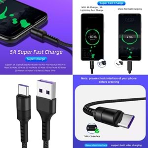 5A USB Type C Kable Fast Type-C - 2M ad2021