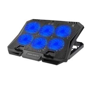 Gaming Mavi Led Işıklı 6 Fanlı 7 Kademeli Notebook Soğutucu Stand X6B