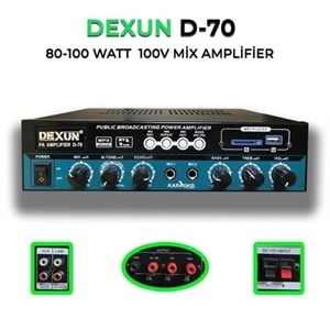 Dexun D-70 60 Watt 100 Volt Hat Trafolu Mikser Amfi D-70