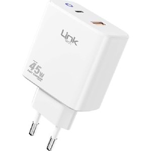 Linktech C215 45W USB 3.0 + Type-C Pd Şarj Adaptörü (Başlık)LinkTech
