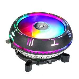 Revenge Rainbow Ufo İşlemci Fanı Intel AMD Uyumlu 3 PIN Hidrolik CPU RGB Fan CPURAINBOW