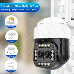 yoosee YS-16 DUAL CAM 5MP 1080P FULL HD 4K Çift Lensli Kızıl ötesi Gece Görüşlü Güvenlik kamerası