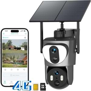 MPIA SD210 Çift Kamera 3+3MP İP Wifi Full HD Suya Dayanıklı Ledli Gece Görüşlü 2 Antanli Hareketli Kamera