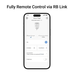 ROOMBANKER Akıllı Fiş PL1 - Çocuk Kilidi ve Enerji İzlemeyi Destekler (Akım, Gerilim, Güç Tüketimi) - hub ile 1900 m'ye kadar son derece uzun mesafeli iletişim iki yönlü iletişim