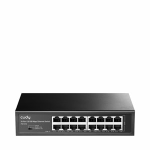 CUDY FS1016 16 Port 10/100 Yönetilemez Rack mount Metal Kasa Switch