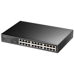 CUDY FS1024 24 Port 10/100 Yönetilemez Rack mount Metal Kasa Switch