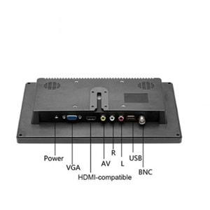 ALOSAT MY1085 10 INCH 12V HDMI/VGA/AV/BNC/USB INPUT SESLİ MONİTÖR