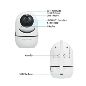 ALPSMART AKILLI Wi-Fi IP KAMERA AS680-IP