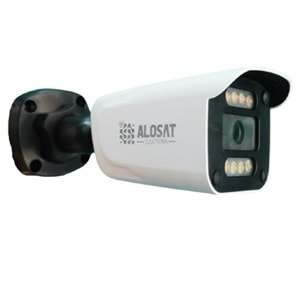 ALOSAT 5MP H5-2247SPW8 AHD Bullet Gece Renkli 8Warm Light LED AHD 5MP Güvenlik Kamera PLASTIK KASA 3,6 MM 5Mp Sabit Lens, 1/2,7
