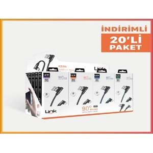 LINK K594 Safe TYPE-C USB 90 Derece Şarj Kablosu 3A