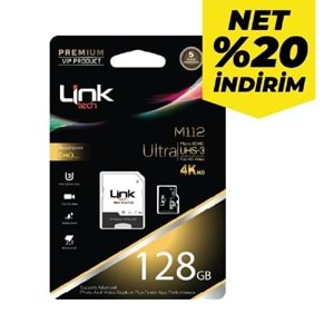 Linktech LMC-M112 128GB MicroSDHC Class 10 Hafıza Kartı + AdaptörLinktech