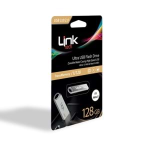 Linktech Ultra 128GB LUF-U128 Metal 36MB/S USB Bellek Kapasite 128GB Okuma Hızı 36MB/S Yazma Hızı 15MB/S Nesil USB 3.0 Boyutlar 4.4mm x 12.3mm x 41mm Ağırlık 6gram Konektör Standart A