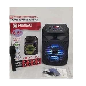 Kimiso QS-2603 karaoke bluetooth speaker with remote and 