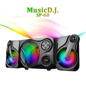 Music D.J Sp-60 2+1 Usb Sd Fm Karaoke Ve Bluetooth Ses Sistemi