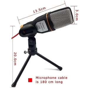 APPA Computer Microphone SF-666 with Tripod Stand for PC, Laptop SRF-1166