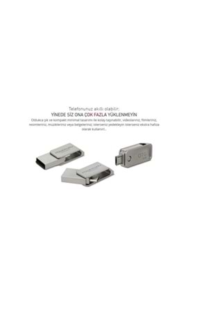 POWERWAY 64Gb Otg (micro Usb) Flash Bellek Metal Kasa