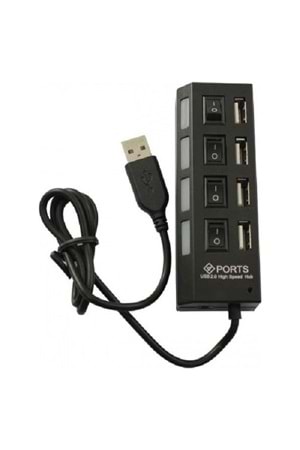 Polygold PG-286 4 Port USB Çoklayıcı 2.0 On-Off Tuşlu C-852 8680090057140