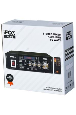 İFOX Usb Li 80W Stereo Amfi FX-80