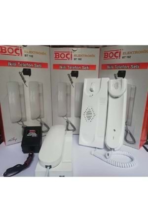 Boçi Bt102 Adaptörlü Ikili Telefon Seti #ALOSAT