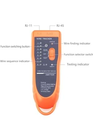 Kabelsucher XQ-350 RJ45 RJ11, zum için telefon, ağ, tel-, LAN-kablo, fark anot/Kathode, tanı içerir-Alet, ağ-Tool, Kristallaufsatz