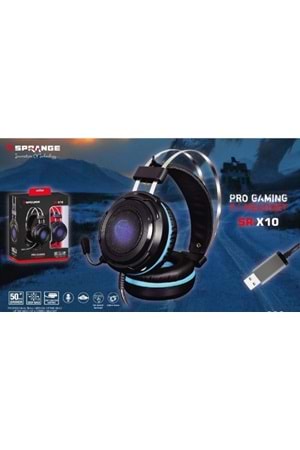SPRANGE SR-X10 Mikrofonlu Oyuncu Kulaklığı Siyah