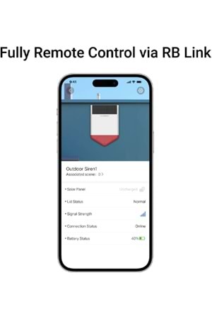 ROOMBANKER SO1 Dış Mekan Sireni - IP65, Şarj için Dahili Güneş Paneli ile Onaylandı