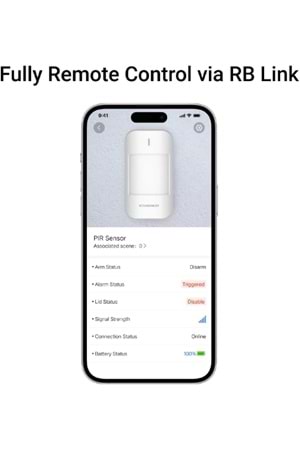 ROOMBANKER PIR Hareket Sensörü PS1-Geniş Algılama Aralığı: 12m ( aralık) / 110° (yatay) - 10 kg'a kadar Evcil Hayvan Bağışıklığı-En Son Algılama Teknolojileri-Uzaktan İletişim