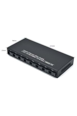 ALOSAT FIBER OPTİK SC 8xA PORT +2 ETH GIGABIT SWITCH DD805