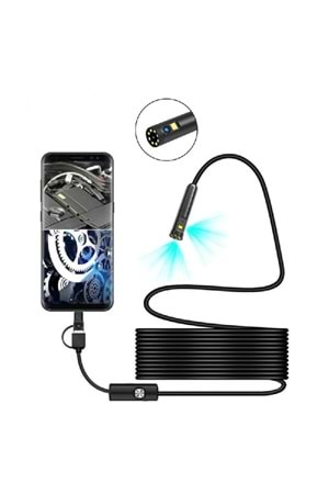 ALOSAT Y-1878 ANDROİD 2METRE 3Kameralı USB Type-C Yılan Kamera