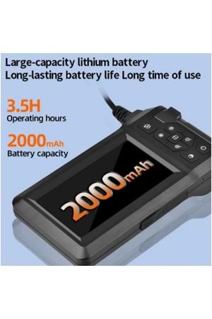 ALOSAT Y-4889 30Metre 2 Kameralı Monitörlü Sert Tel Kablolu Yılan Kamera