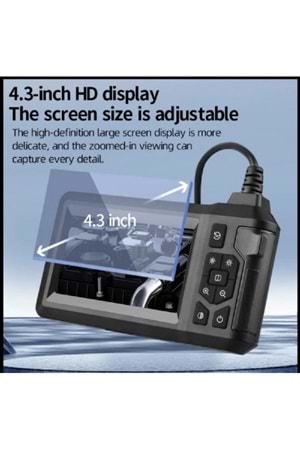 ALOSAT Y-4889 30Metre 2 Kameralı Monitörlü Sert Tel Kablolu Yılan Kamera