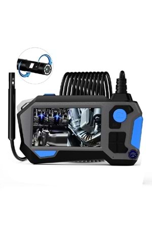 ALOSAT Y-7495 10METRE 360 derece rotasyon lens endoskopMonitörlü Sert Tel Kablolu Yılan Kamera