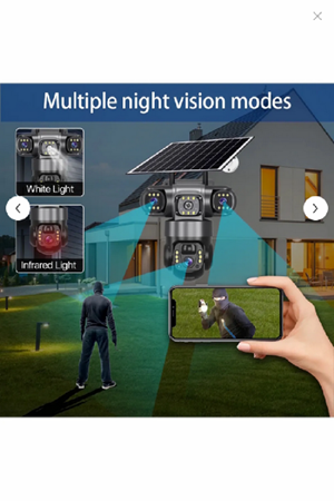 O-KAM 6060 9mp (3+ 3+ 3) Üç Kameralı Ultrahd 4G Güneş Enerjili Akıllı Güvenlik Kamerası