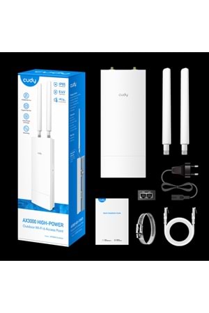 CUDY AP3000 Outdoor 1 Port 10/100/1000Mbps AX3000 2 Anten Outdoor