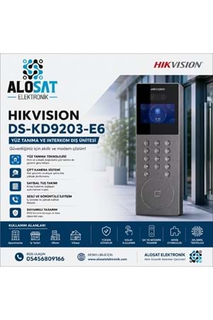 HIKVISION DS-KD9203-E6 YÜZ TANIMA ve İNTERKOM DIŞ ÜNİTE