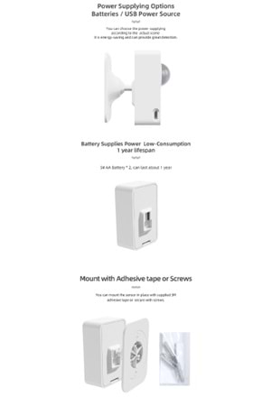 ALOSAT P06 Kablosuz Pır Dedektör Smart Home Tuya APP Wi-Fi PIR