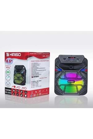 Kimiso QS-2603 karaoke bluetooth speaker with remote and 
