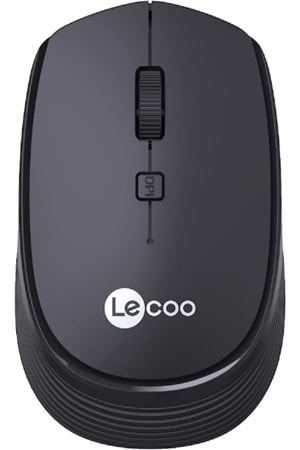 Lenovo Lecoo WS202 1200DPI 4 Tuşlu 3 Milyon Tıklama Sağ ve Sol Elle Kullanıma Uygun Windows, Linux, Mac ile Uyumlu 10m Kullanım Mesafesi Ofis, İş Kompakt Kablosuz Optik Mouse Siyah