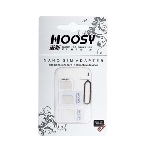 Noosy Nano Sim Adaptörü ve Hat Çıkarma İğnesi İle Birlikte