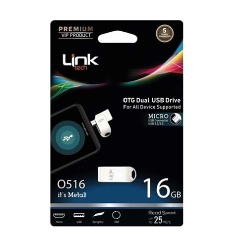 Link Tech 16GB Micro Premium Otg Dual 25mbs Usb Bellek