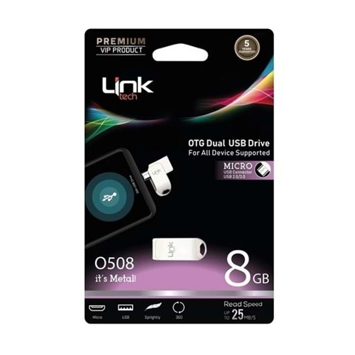 Linktech LOF-O508 8GB Micro Otg USB 3.0 Flash Bellek