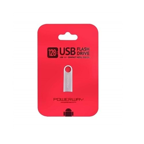 POWERWAY 128GB METAL USB BELLEK