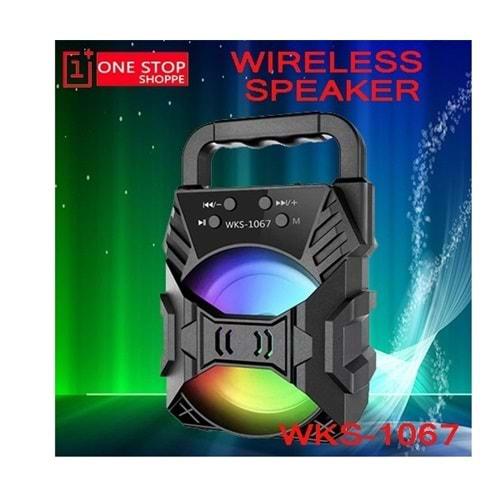 WKS-1067 IŞIKLI BLUETOOTH HOPARLÖR SPEAKER USB-TF-RADYO