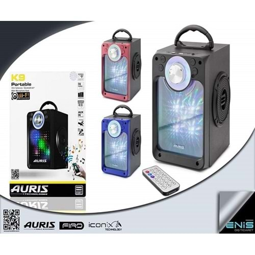 AURİS K9 TAŞINABİLİR WİRELESS HOPARLÖR