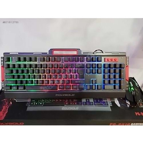 PG-8016 Rgb Oyuncu Klavye ve Mouse Seti