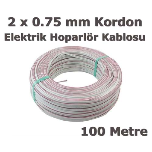 2X0.75 Elektrik Hoparlör Kordon Kablo Kaliteli 100Metre2X0.75 Elektrik Hoparlör Kordon Kablo Kaliteli 2X0.75 Elektrik Hoparlör Kordon Kablo Kaliteli