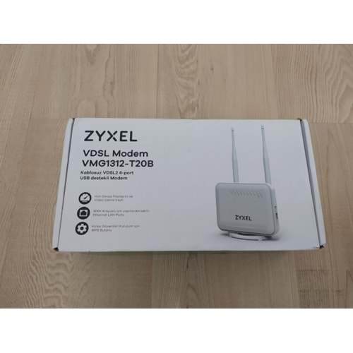 ZYXEL VMG1312-T20B 300Mbps VDSL2+ADSL2 3G 4 Port Kablosuz ModemRouter Beyaz