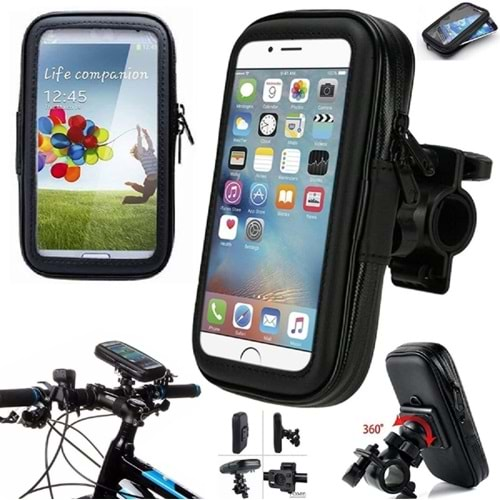 Panaaz Fashion Weather Resistant Bike Mount Stand Case For Bike Phone Holder for All Smartphone [4-6 Inch Screens] Bike Mount Bicycle Holder in Black Colour #alosat